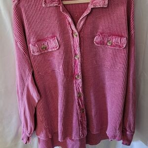 FP Movement by Free People Pink V-Neck Sweater